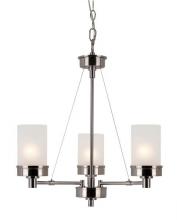 Trans Globe 70337 BN - 3LT-CHANDELIER-BRUSHED NICKEL-